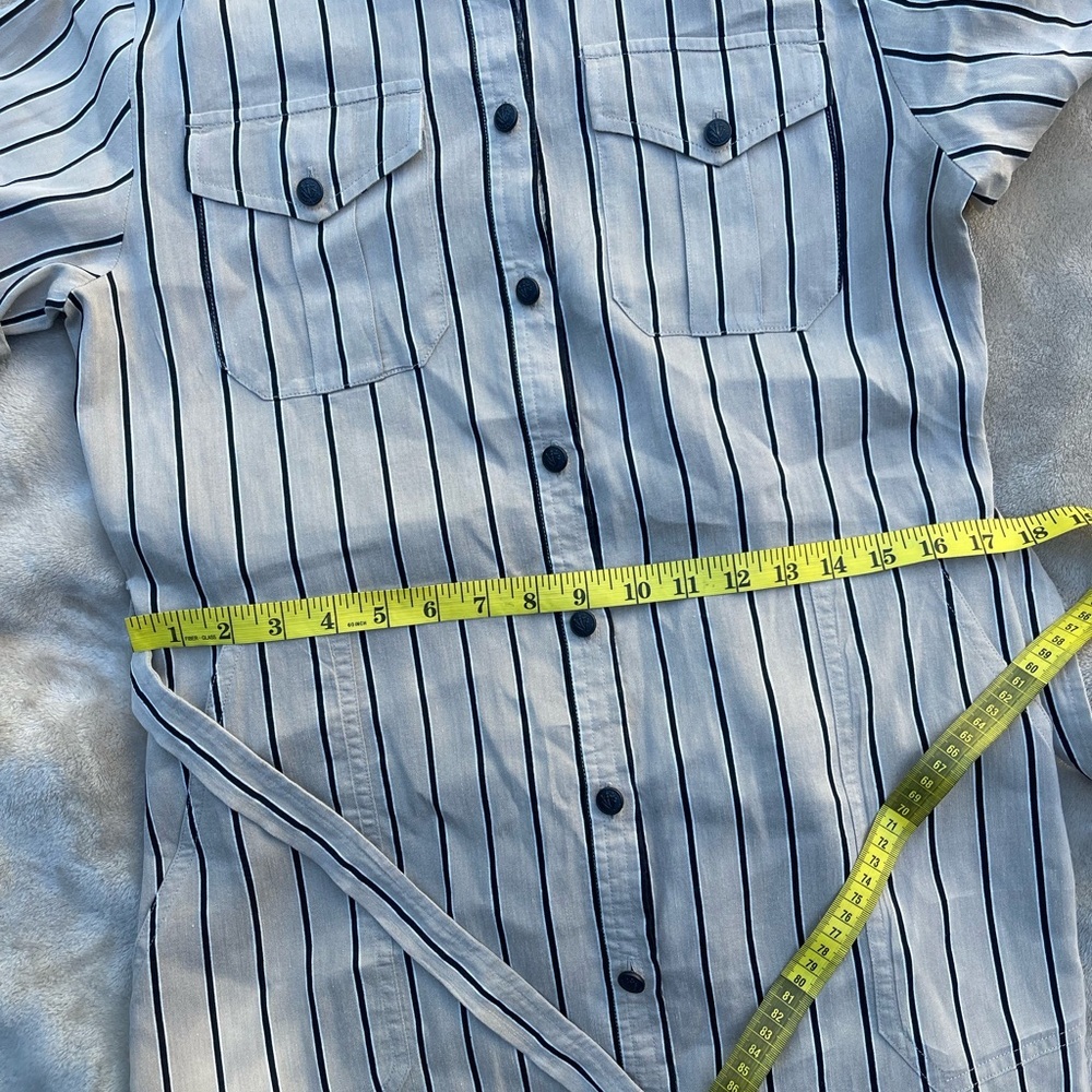 Rag & Bone Roxanne utility Dress linen blend belt 
Striped Beige Black SIZE S - Picture 13 of 16